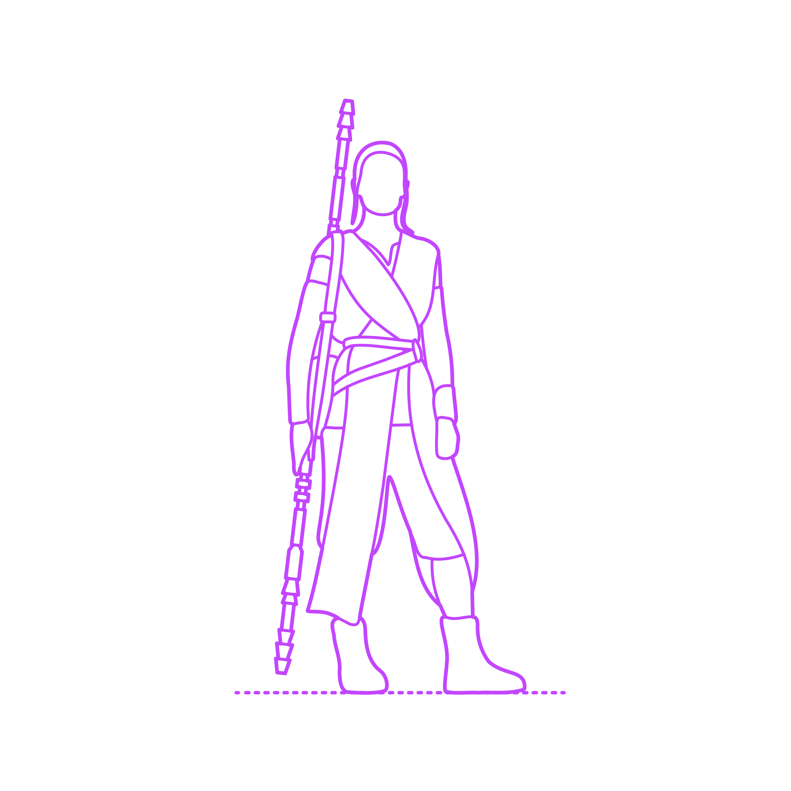 Pop Culture Star Wars Rey Stencil Svg Vector Free Vectors